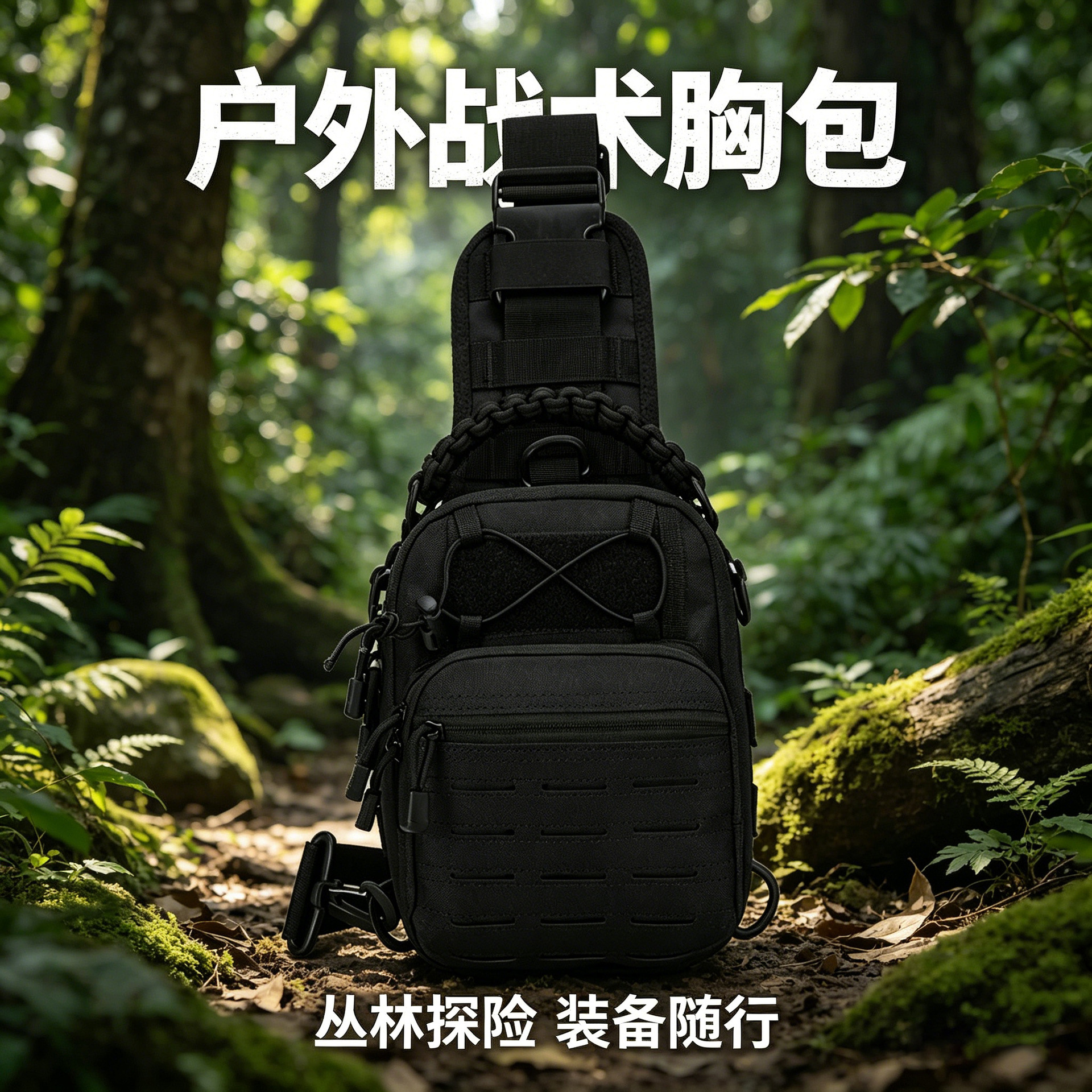 Outdoor Sports and Leisure Tactical Chest Bag, Camouflage Outdoor Sports Cycling Cross-Body Bag, Mountaineering Waterproof Bag, Manufacturer Wholesale