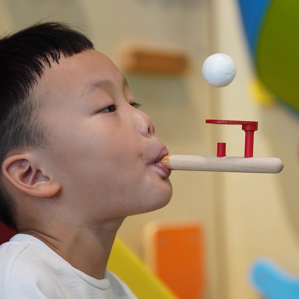 entrenador de respiración soplar bolas músculo labial músculo oral equipo de sensorización de globo para niños silbato juguete silbato