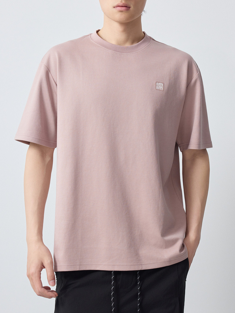 Áo thun nam cổ tròn cotton dày 210g thấm hút tốt — đen chi tiết 4