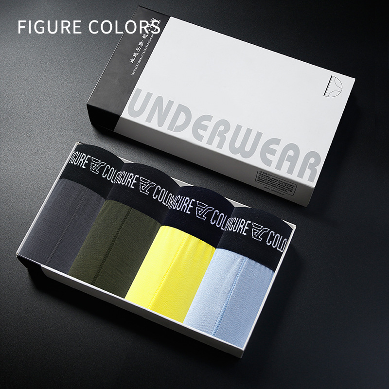 Procesamiento generación modal calzoncillos de los hombres verano transpirable antibacteriano cintura baja calzoncillos de los hombres pantalones de color sólido para hombres