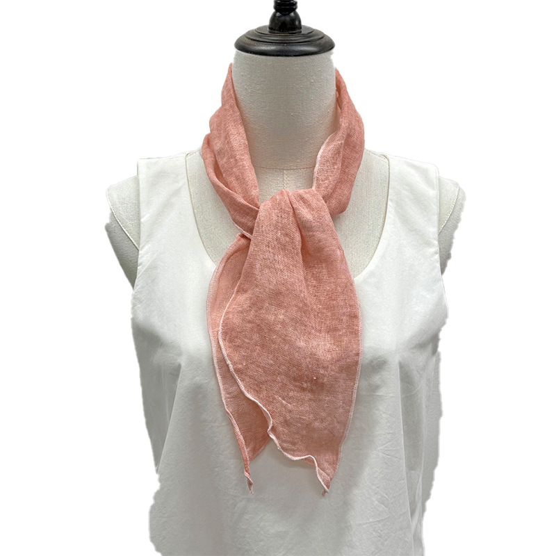 Pañuelo de seda, tira larga, sentido de alta gama, nuevo azul marino, retro, color sólido, protector de cuello literario, bufanda pequeña, accesorios, diadema, cinturón para el cabello, cabello atado