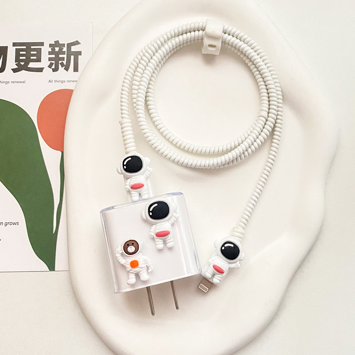 Aplicable a la cubierta protectora del cable de datos iPhone13/14/15 cubierta protectora estándar europea y americana de Apple 20W cargador