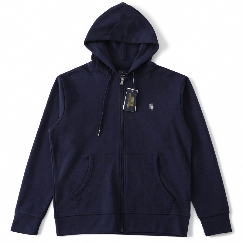 Cross-Border Foreign Trade Ten-Color Ralph Lauren Basic Style Embroidered Logo Hoodie with Zipper for Men and Women Cross-Border Foreign Trade Ten-Color Ralph Lauren Basic Style Embroidered Logo Hoodie with Zipper for Men and Women