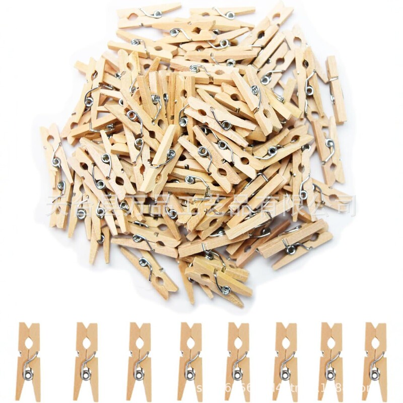 Manufacturer DIY 2.5-8.1cm Wooden Clips Storage Clips Wooden Decorative Photo Clips Wooden Products Natural Wood Clips Wholesale