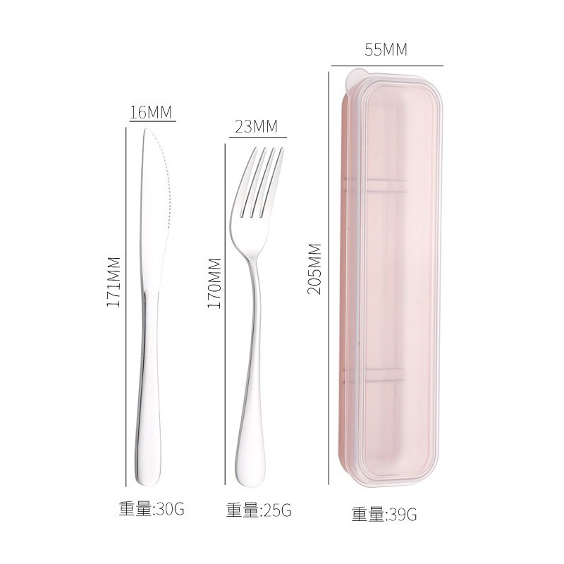 Cuchillo y tenedor de cubierta de acero inoxidable transfronterizo cuchillo y tenedor de tres piezas hotel cuchillo y tenedor de filete de comida occidental conjunto portátil regalos