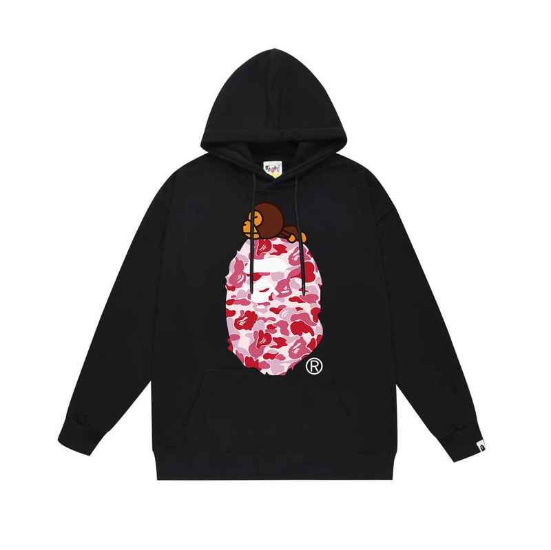 BAPE猿の頭の潮のブランドの片面のプリントは帽子の衛衣の秋冬の新型のヒップホップの潮流の男女の同項の純綿になります。|undefined