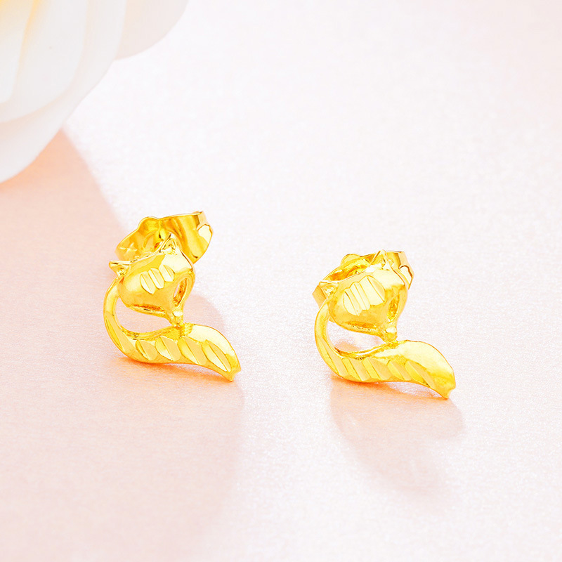 Pendientes de zorro brillante