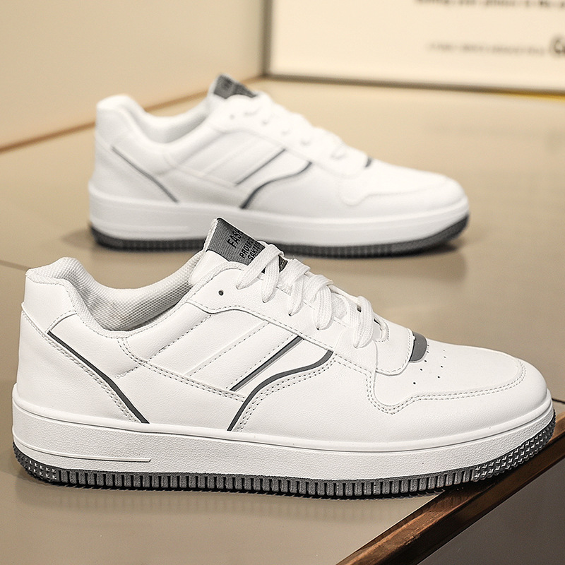 Yingsheng zapatillas clásicas transpirables de primavera, zapatos de moda para hombres, zapatos deportivos versátiles de moda informal, zapatos blancos bajos para estudiantes