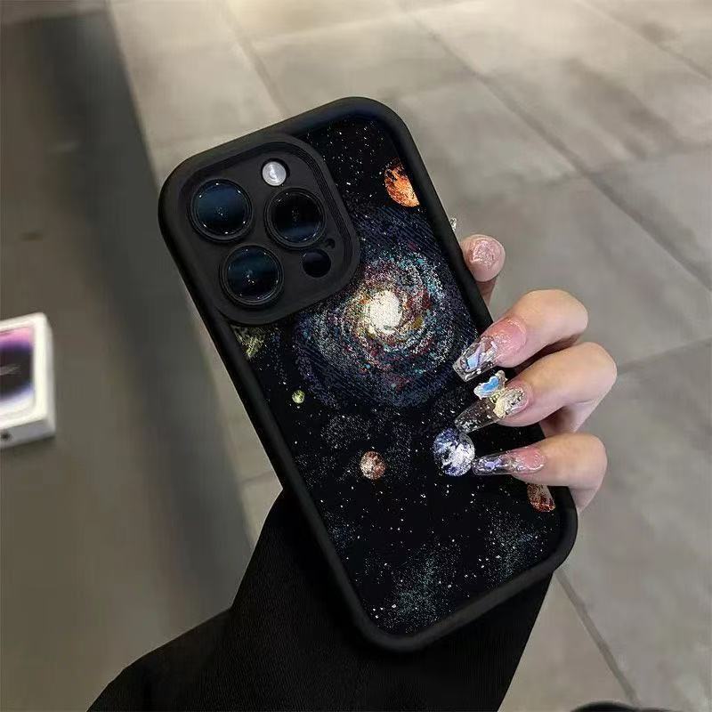 Funda para teléfono iphone16pro para cielo estrellado europeo y americano Apple 15 anti-caída 14 personalidad 13promax nuevo 12x