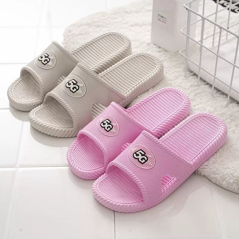 Lu Meijia летние новые повседневные домашние тапочки домашние тапочки в ванной комнате мультяшные пары тапочки Wuhao мужская и женская обувь