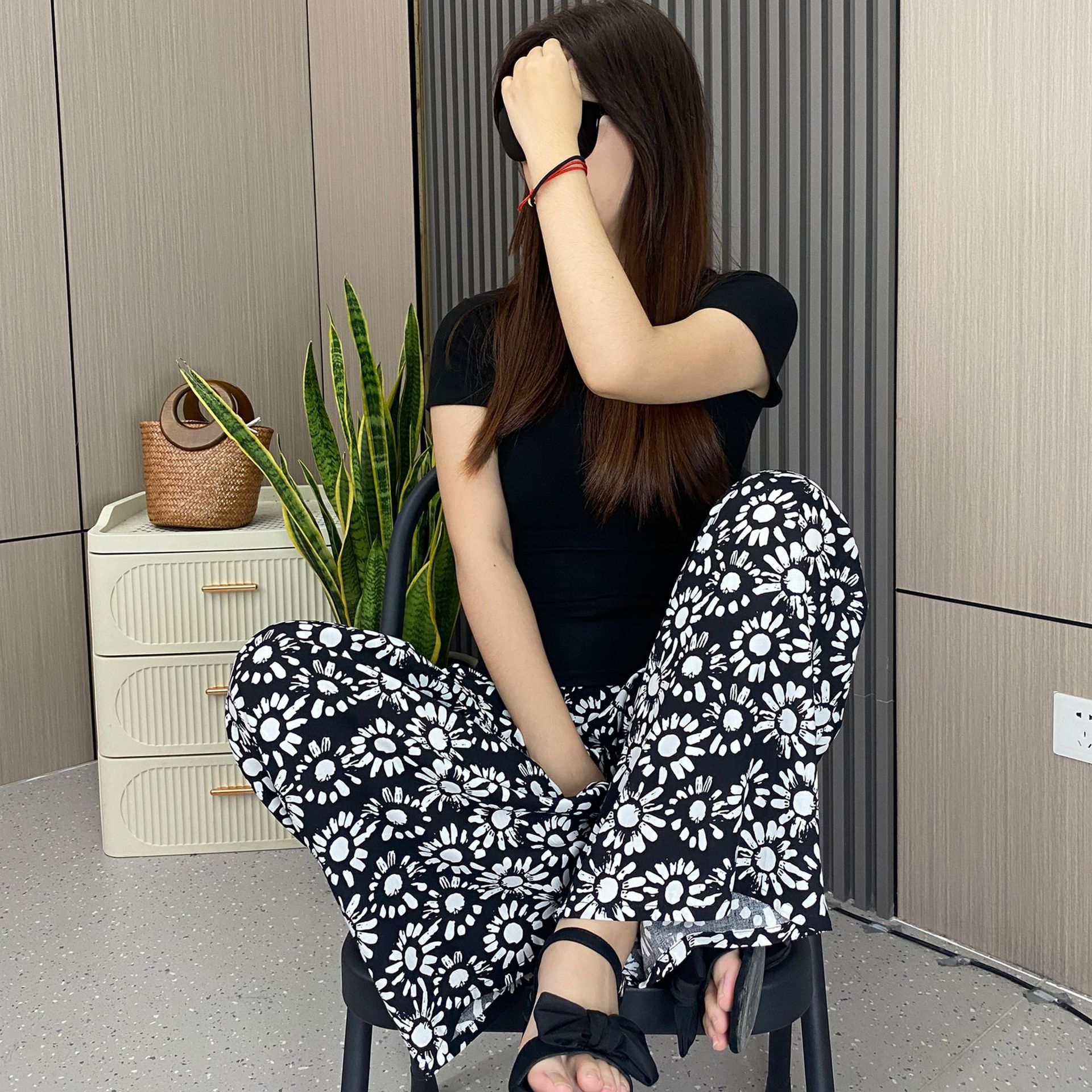 [5 días de preventa] [Pantalones de seda de algodón] Pantalones de pijama de seda de algodón para mujer