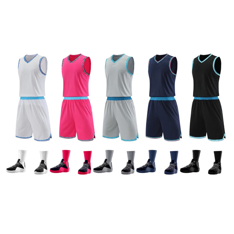 Basketball uniform suit American men's fashionable student training competition Jersey Women's diy team uniform quick-drying printing number fixed Z