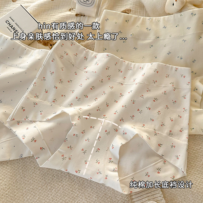 10A Antibacterial Extended Crotch Pure Cotton Underwear for Women 2025 New Summer Thin Style Non-Pinching Breathable Skin-Friendly Briefs