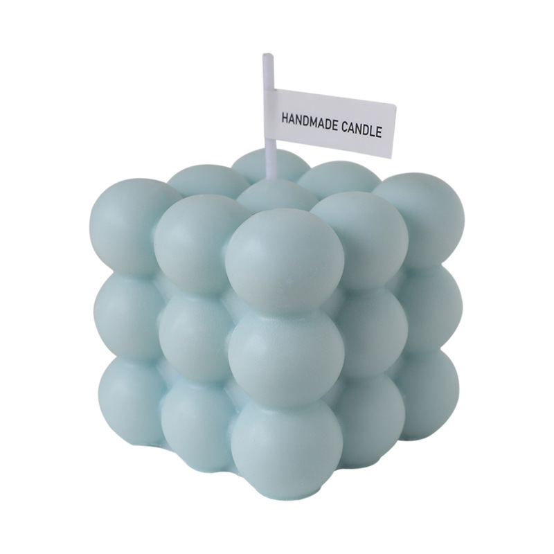 Fábrica al por mayor linda vela de burbuja regalo al por mayor dormitorio de niñas decoración de bandeja de ins cubo de Rubik vela de aromaterapia