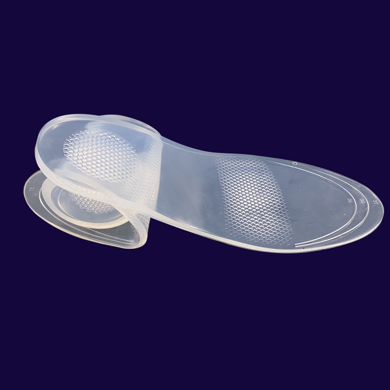 Pizarra de silicona Plantilla de onda plana masaje de absorción de choque cómodo engrosado antideslizante invisible aumento de la altura suave plantilla de la palma completa