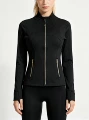 Black gold zipper