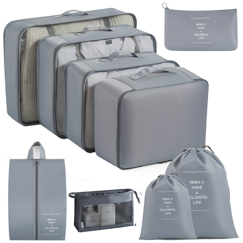 Bolsa de almacenamiento de viaje transfronterizo de ocho piezas Bolsa de almacenamiento de viaje de negocios Bolsa de almacenamiento de gran capacidad Bolsa de almacenamiento de viaje impermeable
