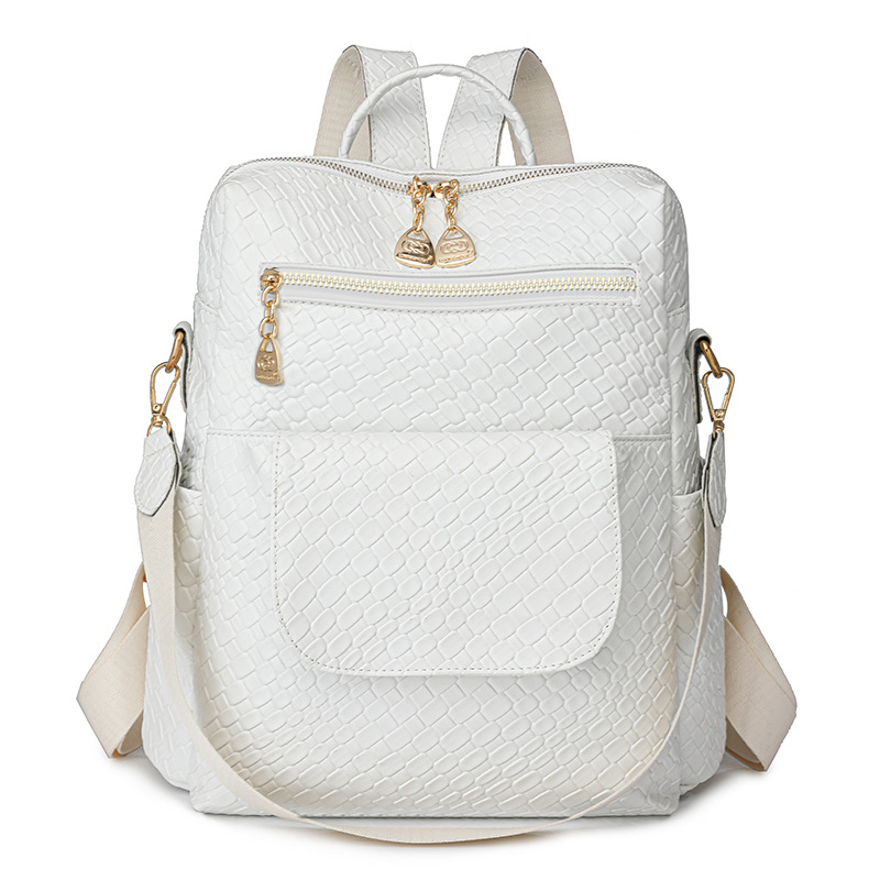 Nueva moda moda todo-fósforo mochila mujer cuero suave ligero viajes al aire libre mochila para mujer bolso de viaje al por mayor