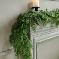 アマゾン人工シミュレーションクリスマス龍柏葉藤条手触りソフトゴム松針藤蔓門頭装飾壁掛け