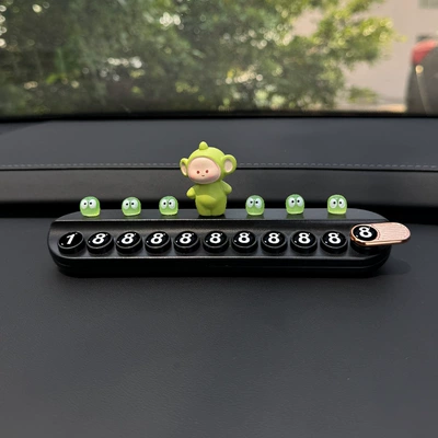 Nömrəli dayanma kartı – Temporary Parking Number Plate for - green-baby-6-little-green-black-stop-sign-free-aromatherapy-stick