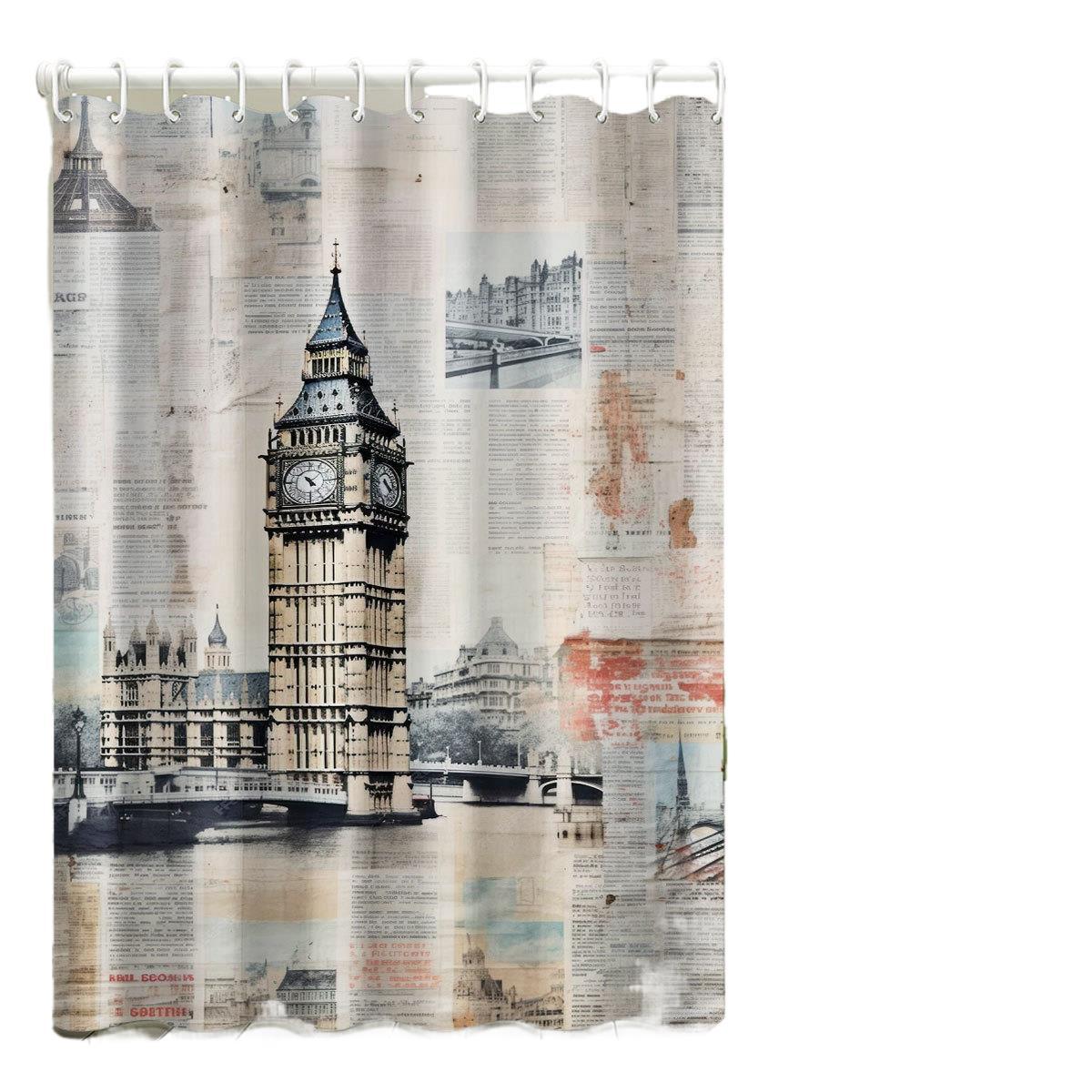 Polyester Is Water-repellent Mold-resistant, No Drilling Required, Creating A Nostalgic Bathing Space Suitable For Use_voghion.com