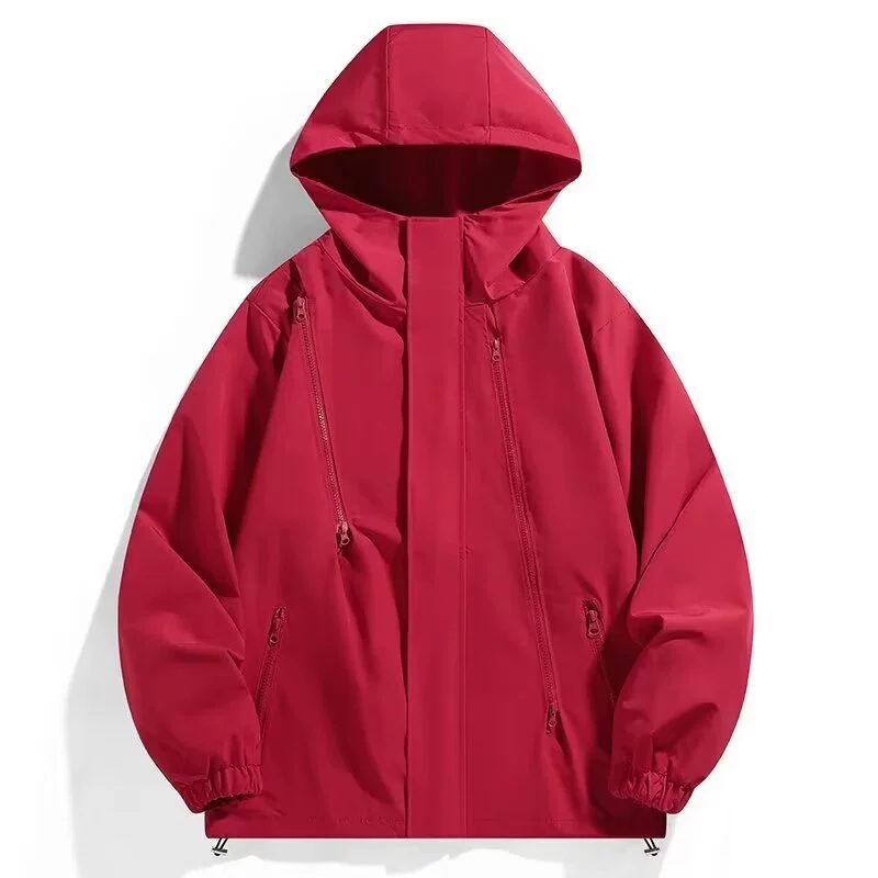 Шапка с молнией и капюшоном, демисезонное trench coat для мужчин и женщин, водостойкая куртка для скалолазания, для любимого/любимой