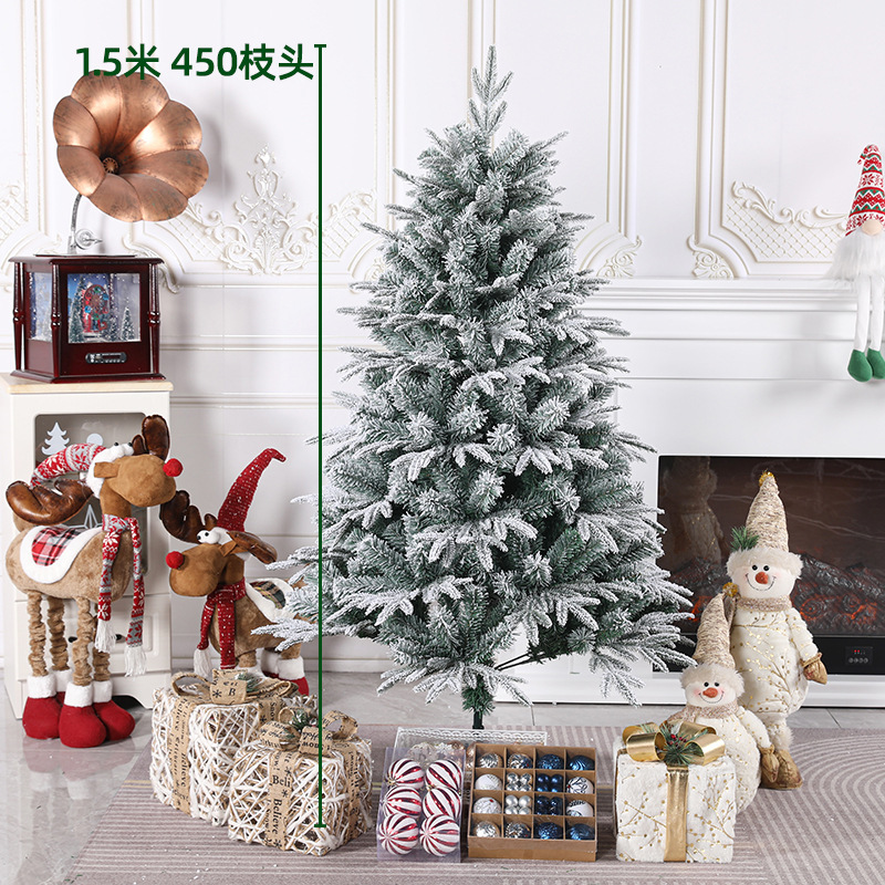 落雪クリスマス新型pe混合pvc植毛少雪クリスマスツリーメーカークリスマス装飾クリスマス微雪樹|undefined