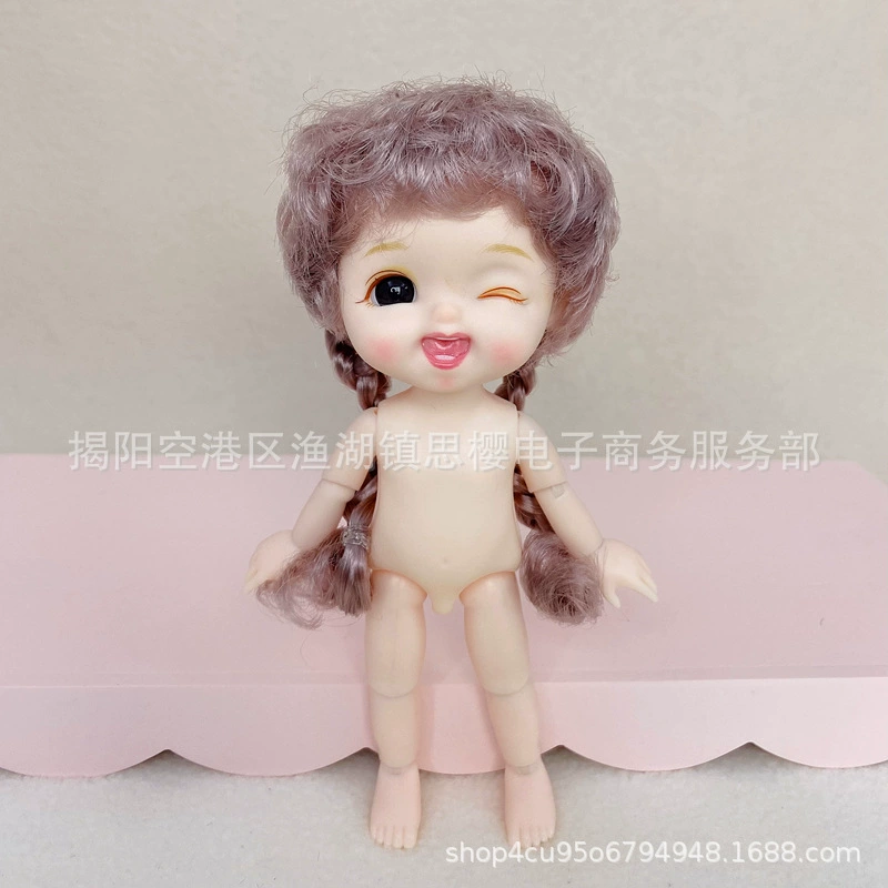 16–17 см кукла-голова Naked Doll, OB11, замена тела 8-точечный BJD, девочка с 13 суставами, смена макияжа
