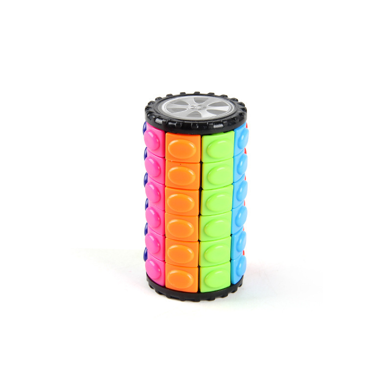 Juguete de descompresión intelectual creativo, torre de maíz tridimensional de colores, cubo de rotación cilíndrica de 3-4-5º orden, transfronterizo. image 10
