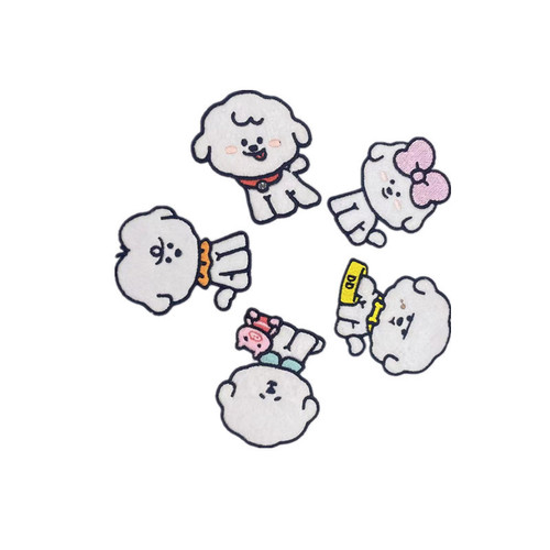 Treasure No. 1 Cartoon Puppy Bangs Posting Seamless Velcro Headdress Women's Hair Sticky Broken Hair Organizing Artifact