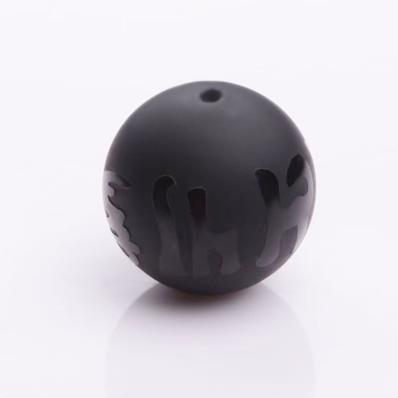 天然赤黒瑪瑙つや消し 6 文字マントラ赤黒瑪瑙ルースビーズ DIY ジュエリーアクセサリーブレスレットビーズ|undefined