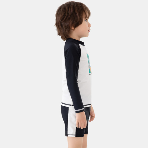 Momasong children's swimsuit boy's long-sleeved split swimsuit medium and large children's boy shark sun protection quick-drying swimsuit