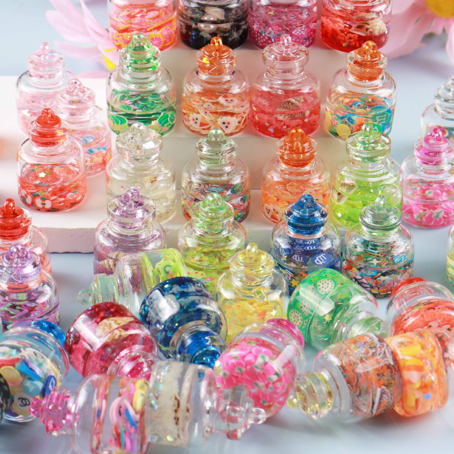 Luminous Fruit Stars Flowers Conch Large Alabone Handmade DIY Pendant Mobile Phone Case Pendant Decorative Accessories