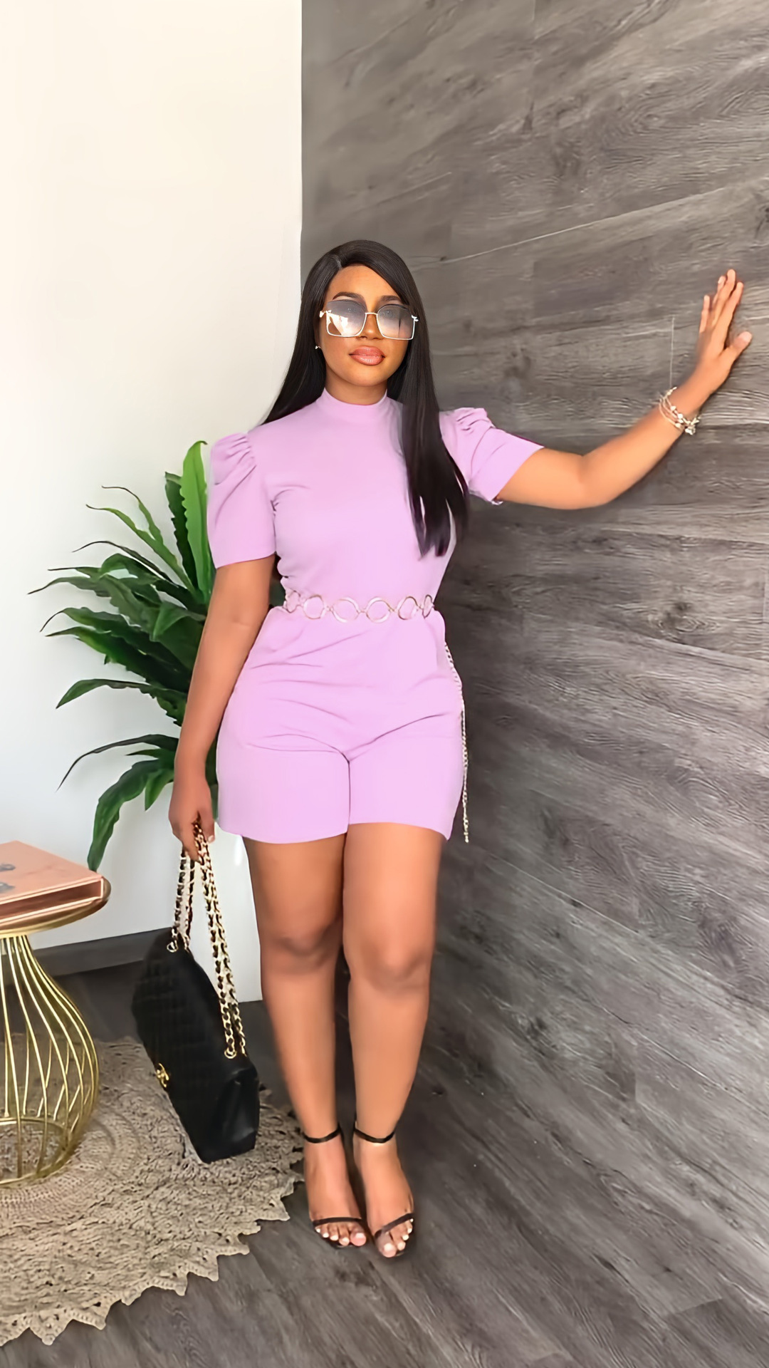 Women Round Neck Waist Controlled Casual Jumpsuit