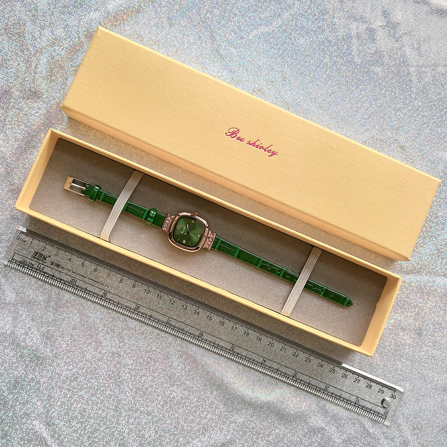 Daily Occasion Quartz Movement Retro Fashion Korean Style Color Block Buckle Pu Strap Quartz Watch