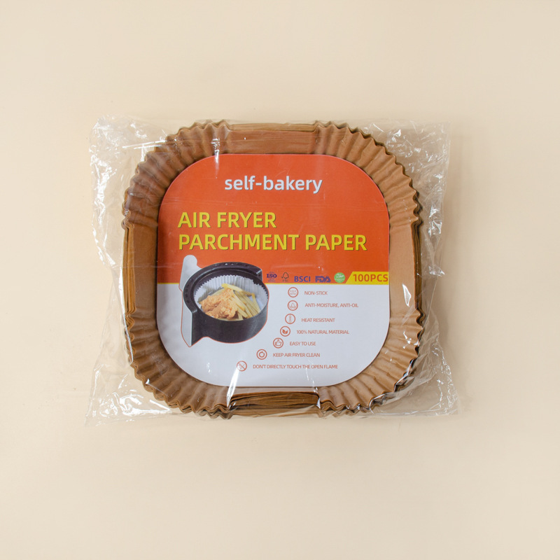 Freidora de aire Placa de papel almohadilla de papel a prueba de aceite papel absorbente de aceite horno de hornear barbacoa papel de aceite de silicona Freidora de aire papel especial