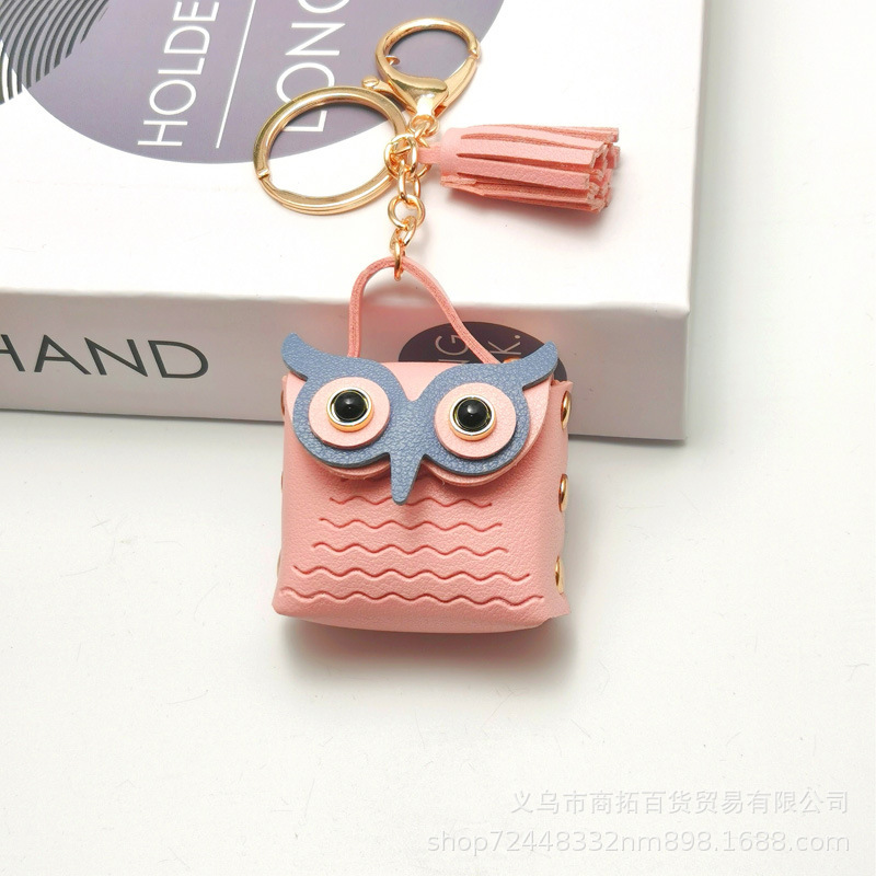 Business Expansion Cross-Border Small Pendant Mini Bag Keychain Owl Bag Niche Accessories Leather Coin Purse Pendant