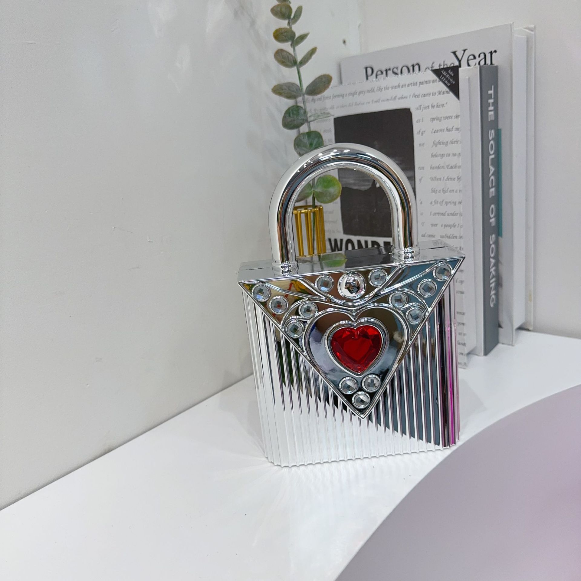 Nuevo diamante amor bolsa de cena mini bolsa acrílica lujosa atmósfera de hombro simple bolsa de mano de noche