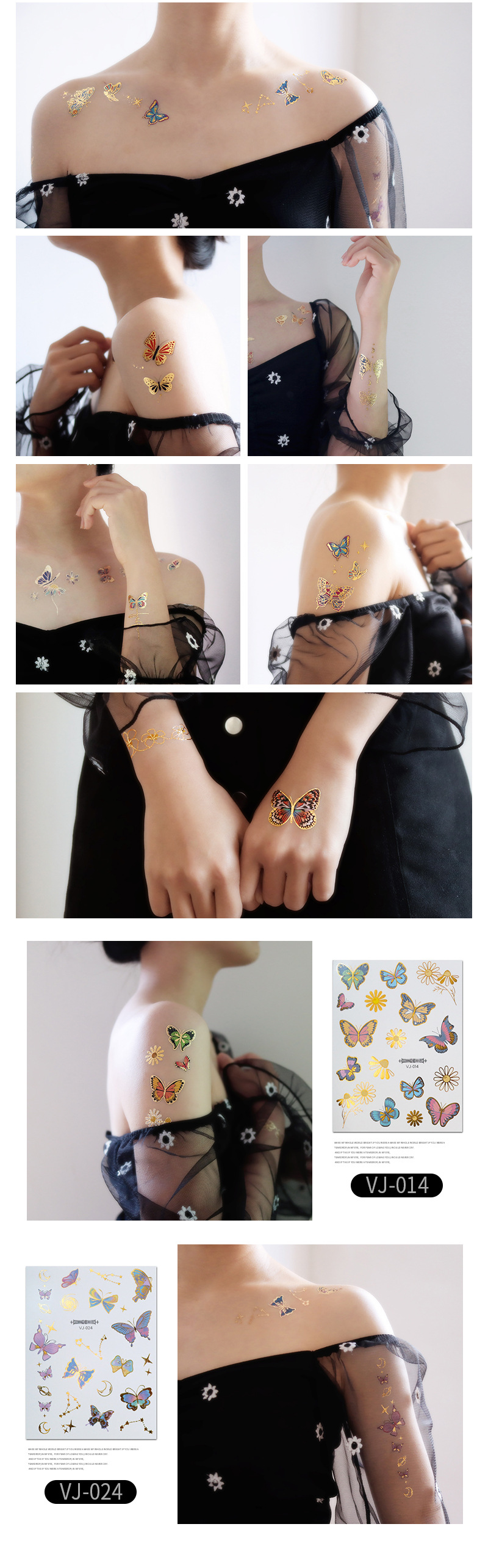 12g Weight tattoo stickers Event & Party Supplies 1 Piece Quantity Party, Stage Occasion Butterfly Pattern Butterfly Paper Tattoos & Body Art 1 Piece