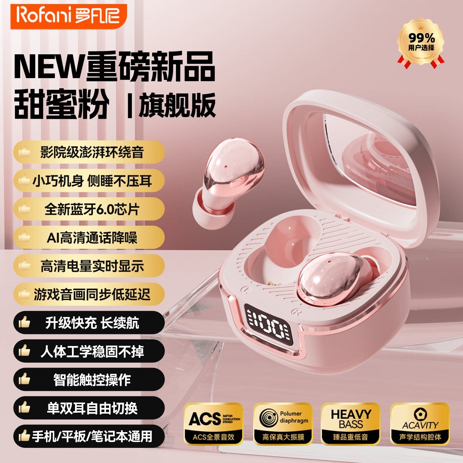 [Sweet Pink Ultimate Edition] Cinema-level surround sound effect & Bluetooth 6.0…