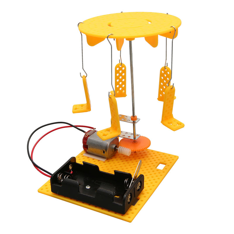 Pequeña producción científica DIY pequeña invención eléctrica silla voladora carrusel niños tallo Educación Ciencia y Educación juguetes eléctricos