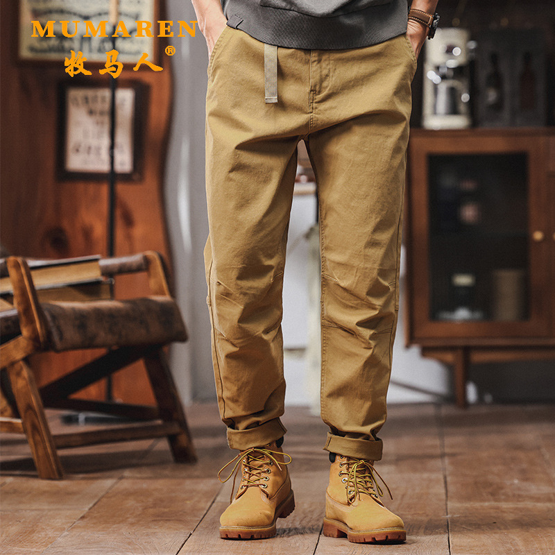 Wrangler Men's Casual Pants Spring and Summer Thin Medium Thick Loose plus size Middle-aged Workwear Long Pants Straight Elastic