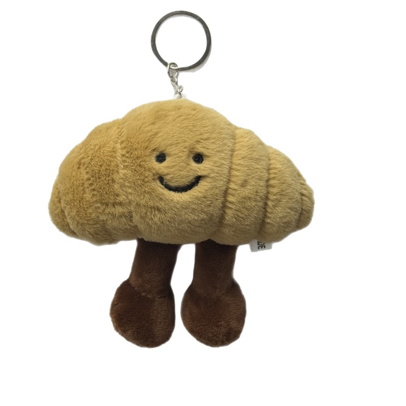 クロスボーダーかわいいクロワッサンキーホルダーシミュレーションパンぬいぐるみ動物人形ぬいぐるみペンダントギフトペンダント|undefined
