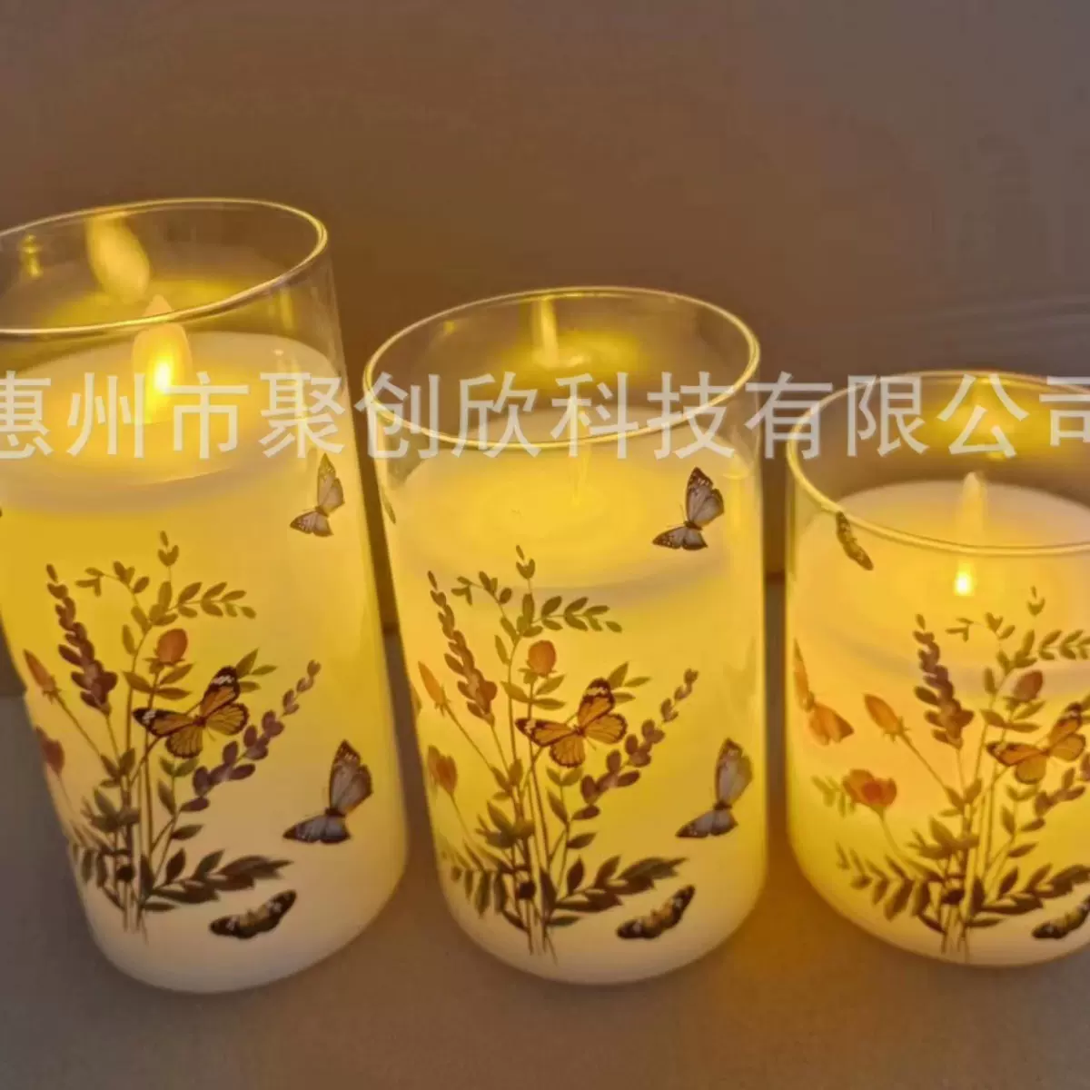 工厂批发生产玻璃蜡烛水转印贴纸系列小清新图案印刷精美附着力强