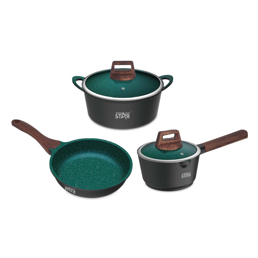 Winning star crossover exclusivamente para ollas de cocina, arroz frito, olla caliente, agua hirviendo, leche hervida, juego de ollas antiadherentes multifuncional