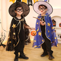 ハロウィーン衣装道具子供マント帽子魔法使いマントパーティー装飾用品ハロウィーン衣装