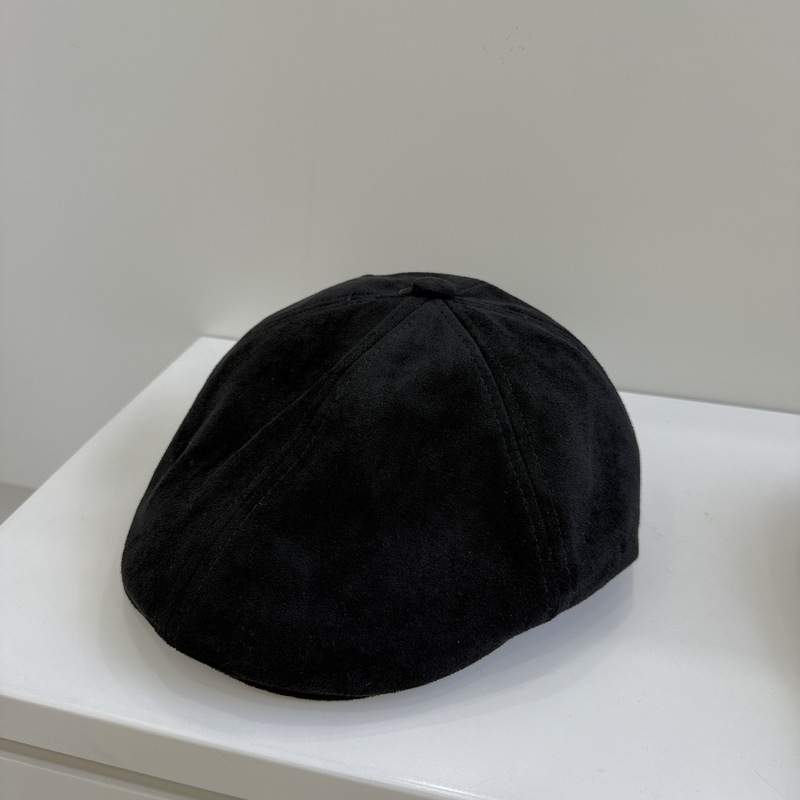 美式复古纯色前进帽女秋冬保暖百搭文艺画家帽可调节鸭舌贝雷帽子|undefined