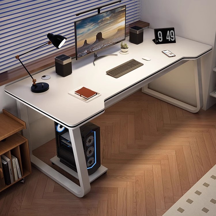Mesa de computadora para dos personas Mesa de deportes electrónicos Mesa de escritorio doméstica Mesa de oficina Mesa de barra larga lado a lado Mesa de trabajo de pareja de dormitorio