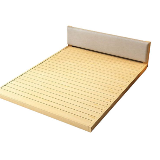 Japanese-style Solid Wood Tatami Bed Solid Wood Bed Floor Seamless Homestay Double Bed Thickened Bedroom Tatami Floor Bed