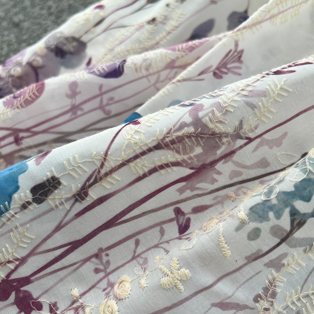 Women's French Sweet Style Floral Print Patchwork A-Line Midi Skirt High Waist Slimming mid Length Summer Fairy like Cake Skirt_ecoleips.com